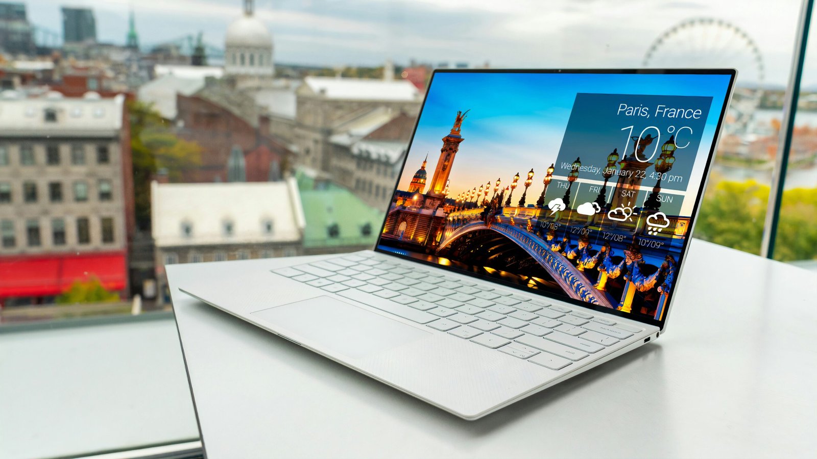 Dell laptop on a table