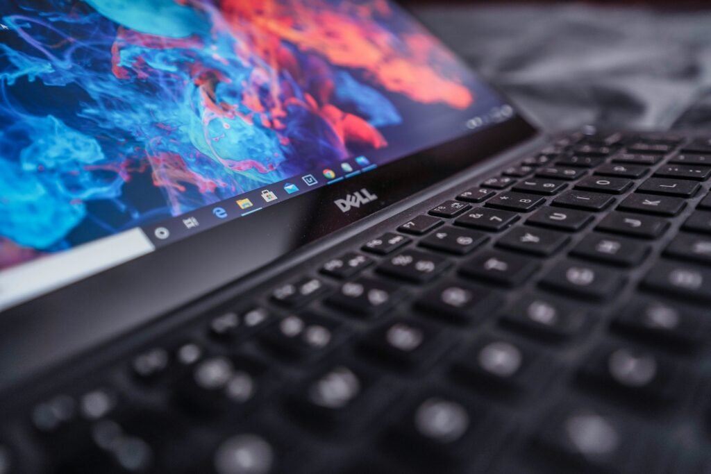 Dell laptop interface